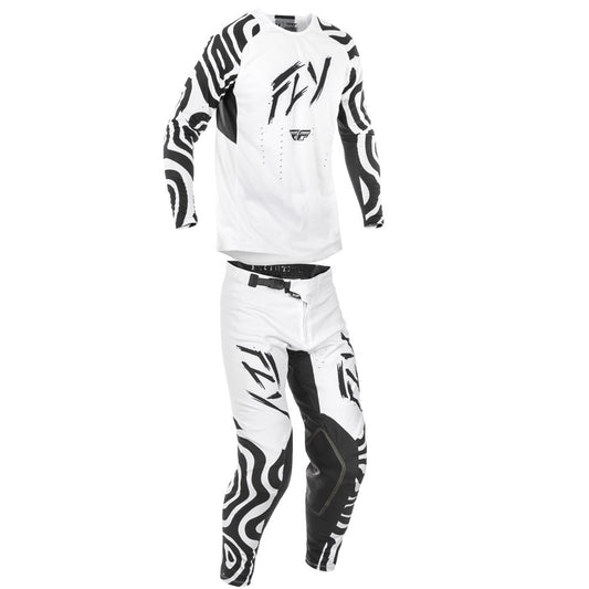 FLY Racing 2025 Evolution DST Abyss Jersey Pant Combo White/Black