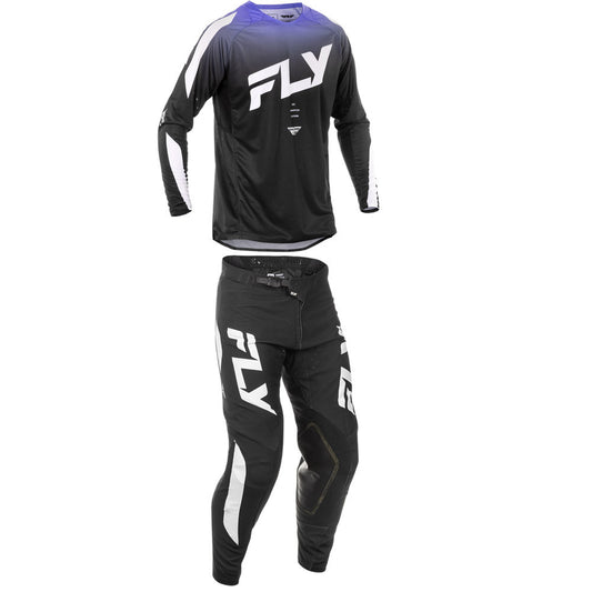 FLY Racing 2025 Evolution DST Jersey Pant Combo Black/White/Purple