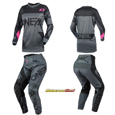 O'NEAL 2021 Womens Element Racewear Jersey Pant Combo Pink/Grey