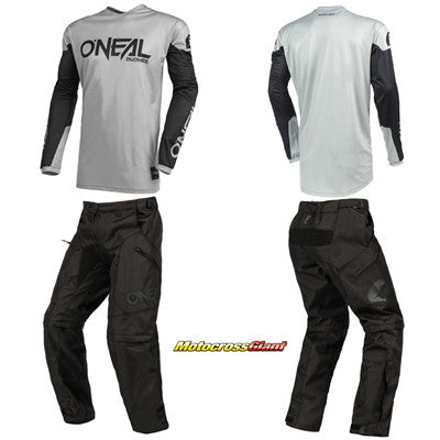 O'NEAL 2022 Element Threat Jersey and Apocalypse Pant Combo Grey/Black