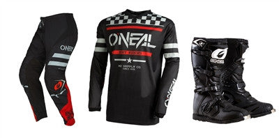 O'NEAL 2022 Element Squadron Black/Grey Jersey Pant Rider Boots Combo