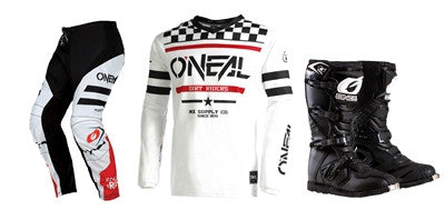 O'NEAL 2022 Element Squadron White Jersey Pant Rider Boots Combo
