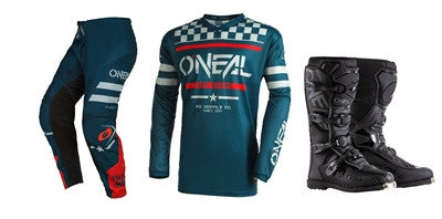 O'NEAL 2022 Element Squadron Teal/Grey Jersey Pant Boots Combo