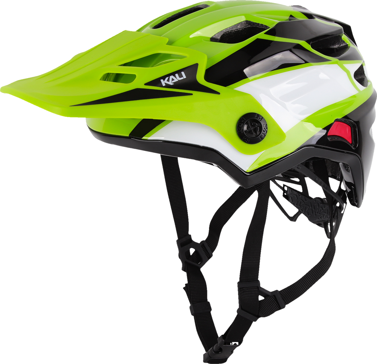 Kali Child Maya Race Full Face Bicycle Helmet Race Gloss Lime/White/Black