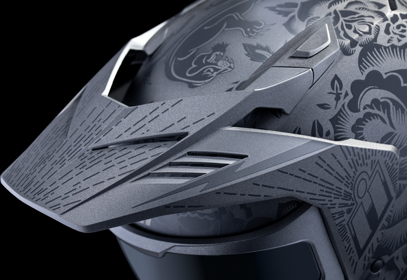 ICON Elsinore Full Face Helmet Darkgard Black