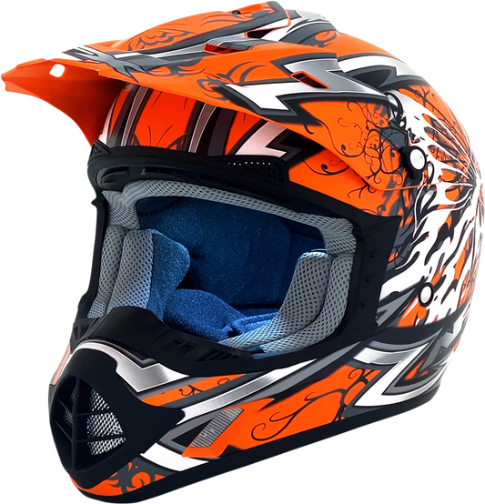 AFX FX-17 Offroad Helmet Butterfly Matte Orange