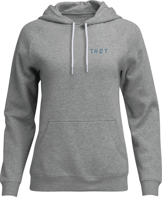 Thor Womens Trax Pullover Hoodie Heather Light Gray
