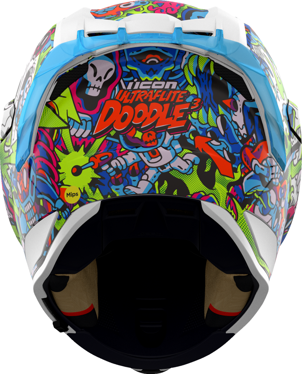 ICON Ultraflite MIPS Helmet Doodle 3 Blue