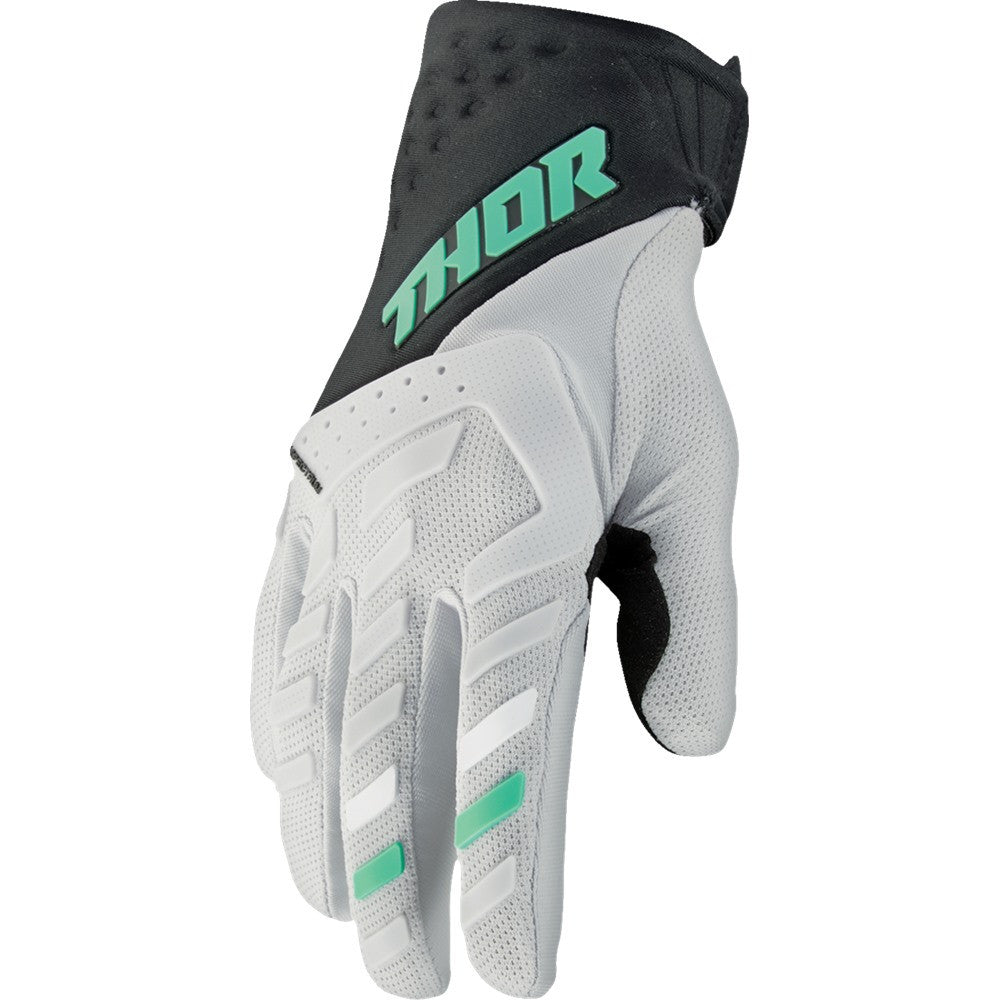 Thor 2024 Womens Spectrum Gloves - Black/Mint