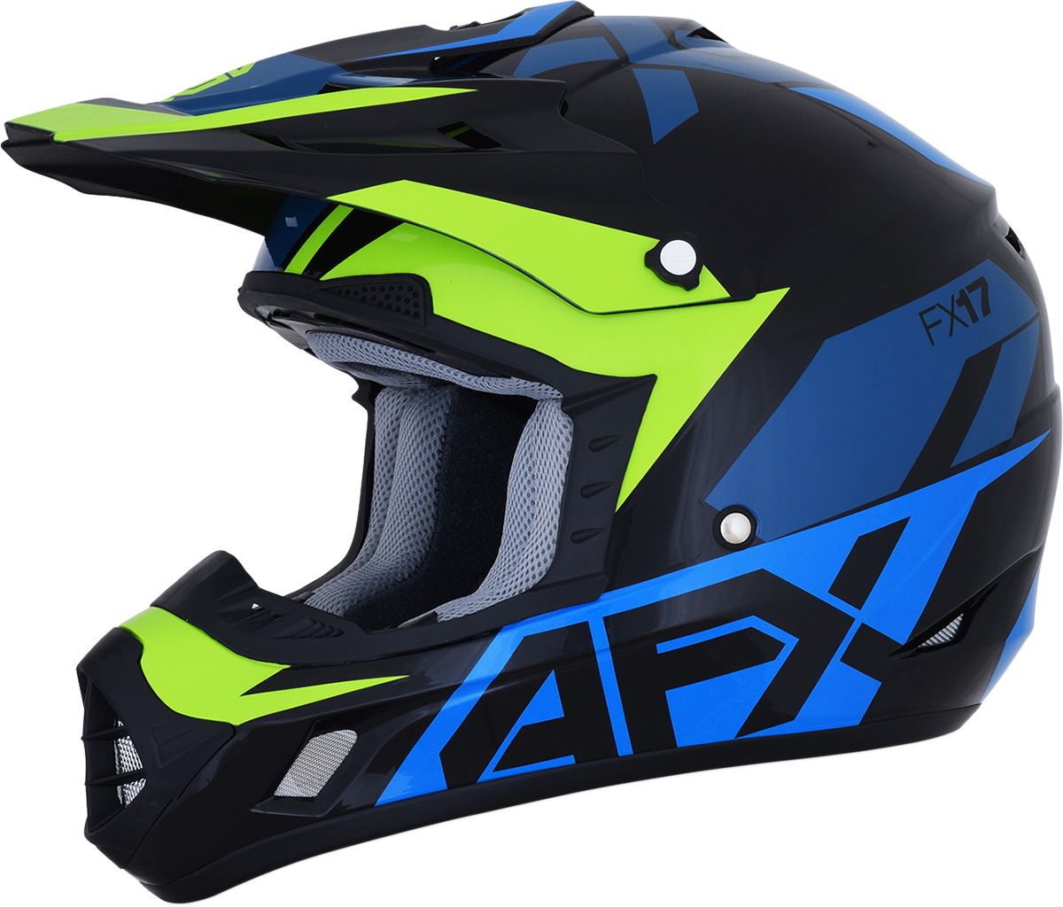 AFX FX-17 Offroad Helmet Aced Blue/Lime