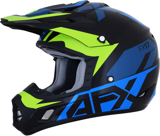 AFX FX-17 Offroad Helmet Aced Blue/Lime