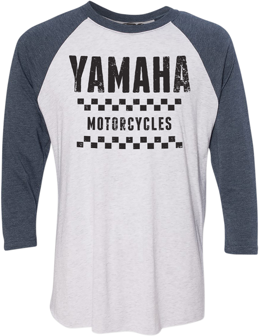 Factory Effex Yamaha Vet Baseball T-Shirt - White/Navy