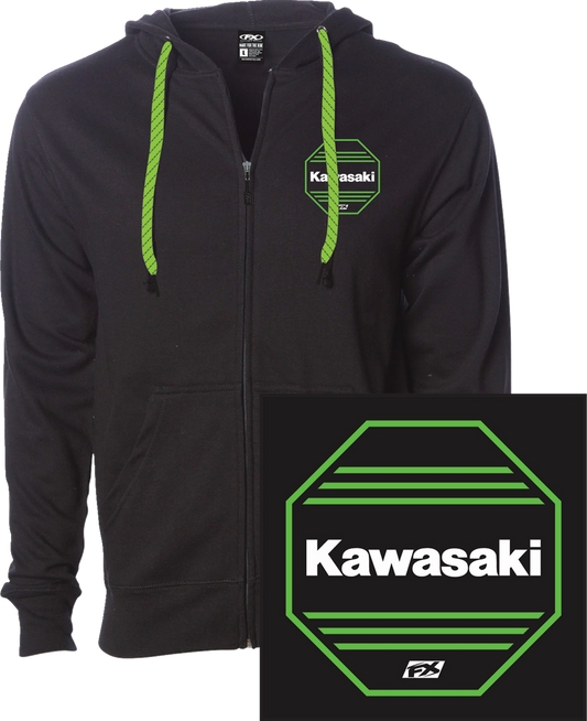 Factory Effex Kawasaki Octagon Zip-Up Black