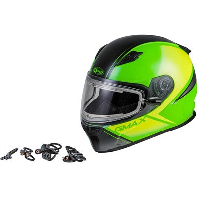 GMAX FF-49S Hail Snow Helmet with Electric Shield - Neon Green/Hi-Vis/Black
