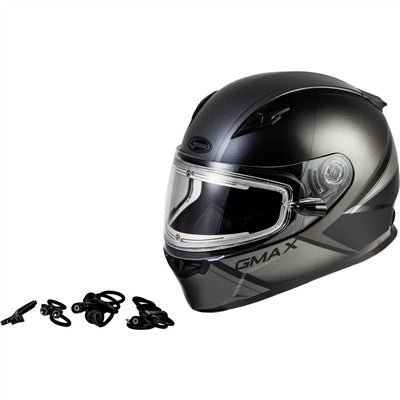 GMAX FF-49S Hail Snow Helmet with Electric Shield - Matte Black/Grey