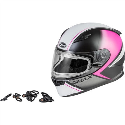 GMAX FF-49S Hail Snow Helmet with Electric Shield - Matte Black/Pink/White