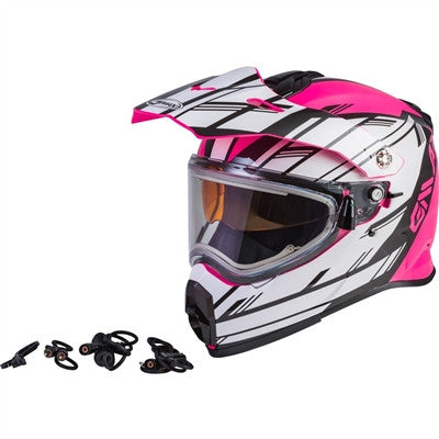 GMAX AT-21S Epic Snow Helmet with Electric Shield - Pink/White/Black