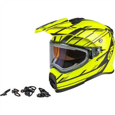 GMAX AT-21S Epic Snow Helmet with Electric Shield - Matte Hi-Vis/Black