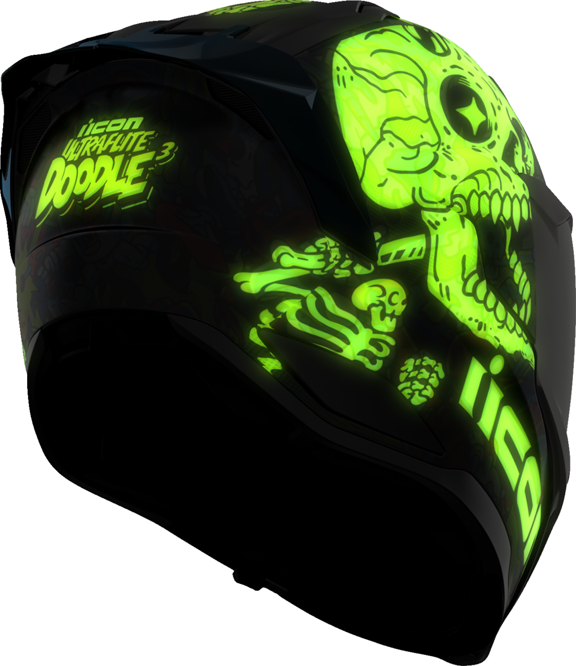 ICON Ultraflite MIPS Helmet Doodle 3 Blue