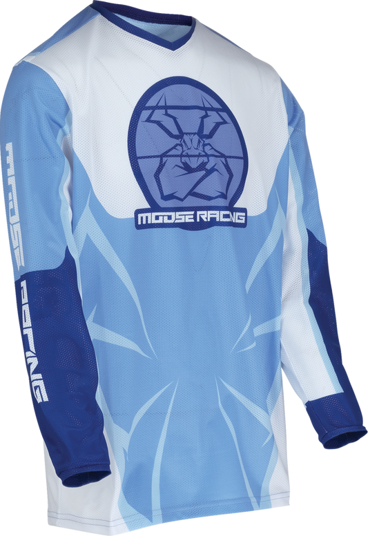 Moose Racing 2024 Youth Agroid Mesh Jersey - Blue/White