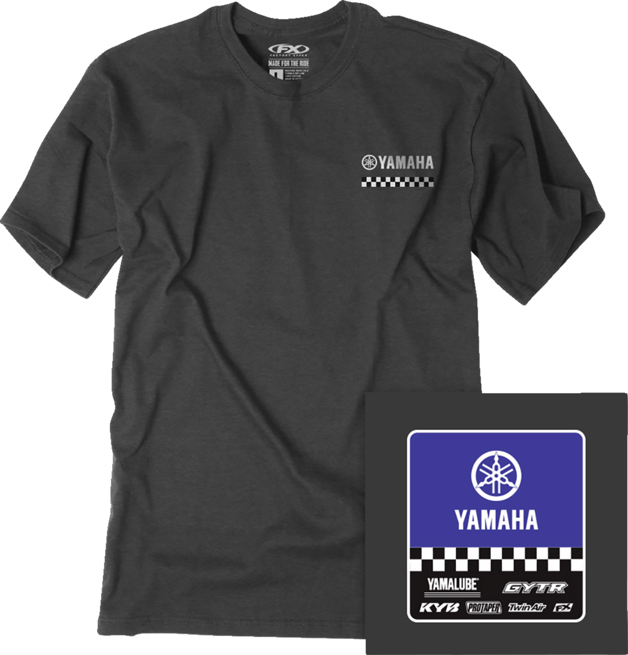 Factory Effex Yamaha Starting Line T-Shirt Heather Charcoal