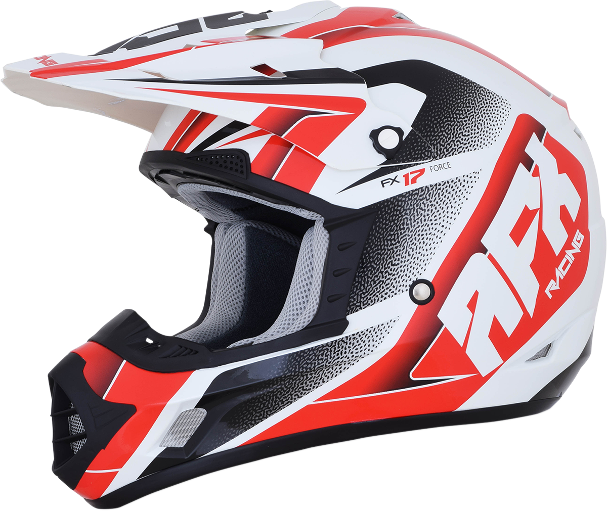 AFX FX-17 Offroad Helmet Force Pearl White/Red