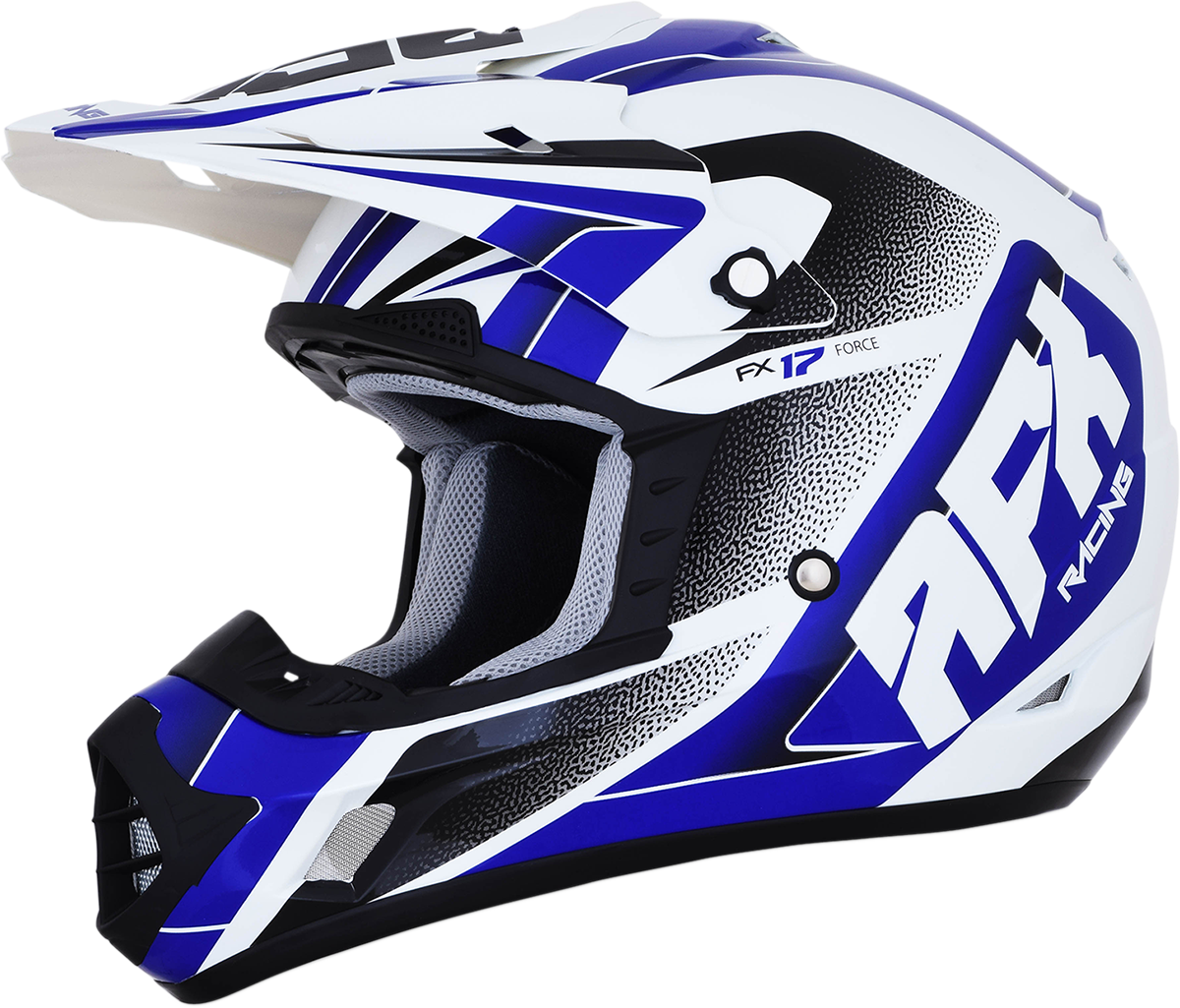 AFX FX-17 Offroad Helmet Force Pearl White/Blue