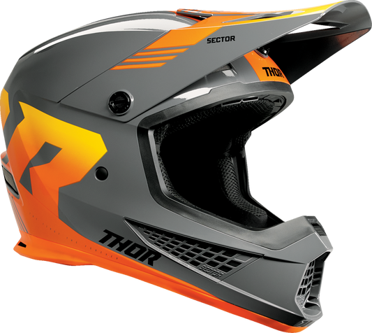 Thor Sector 2 Carve Helmet - Charcoal/Orange