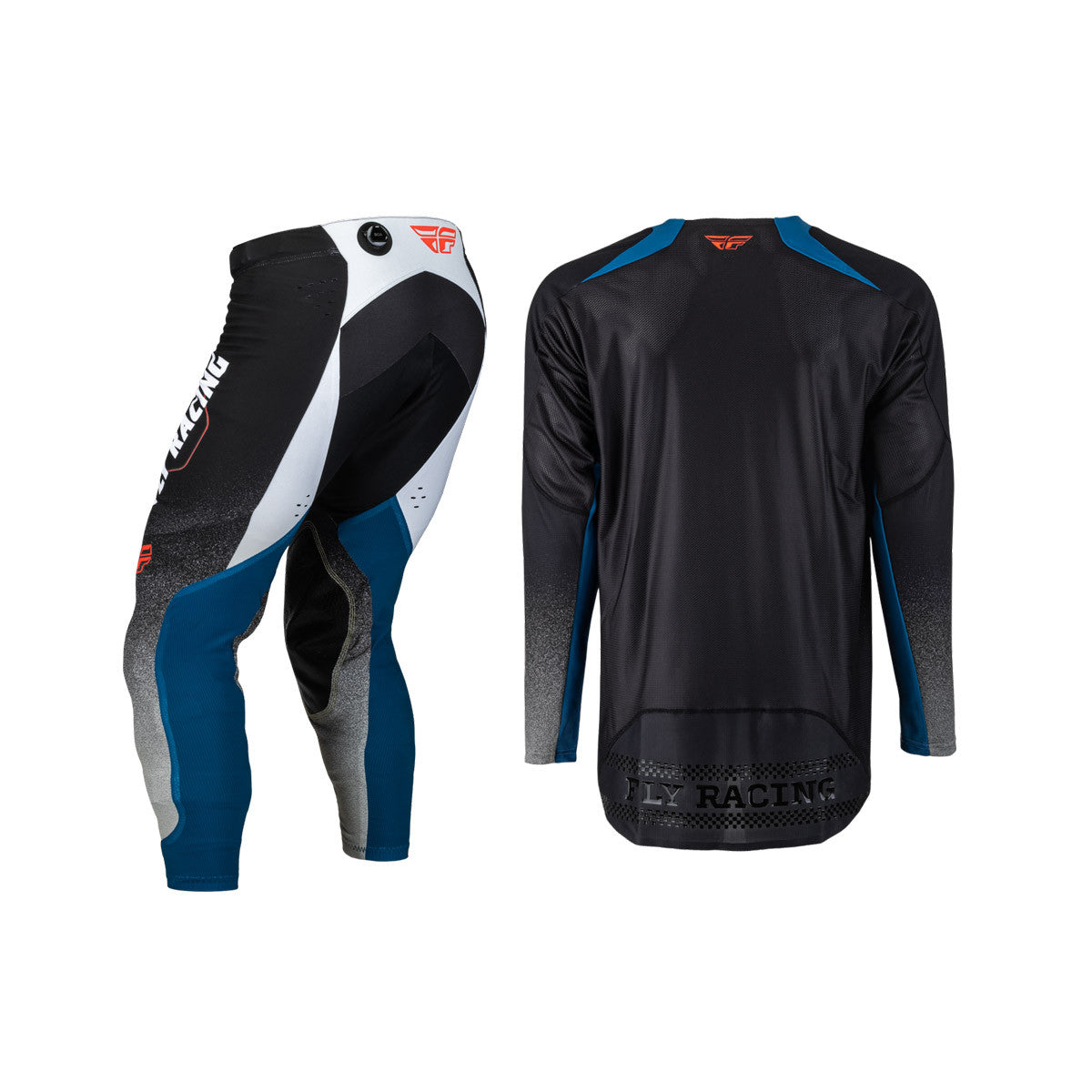 FLY Racing 2023 Evolution DST Jersey Pant Combo Black/Grey/Blue