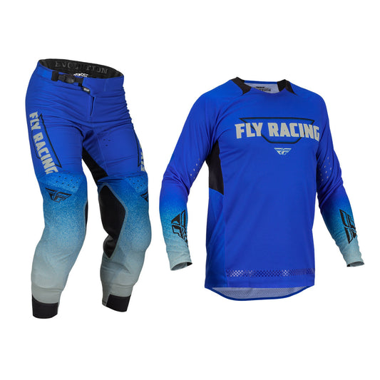 FLY Racing 2023 Evolution DST Jersey Pant Combo Blue/Grey