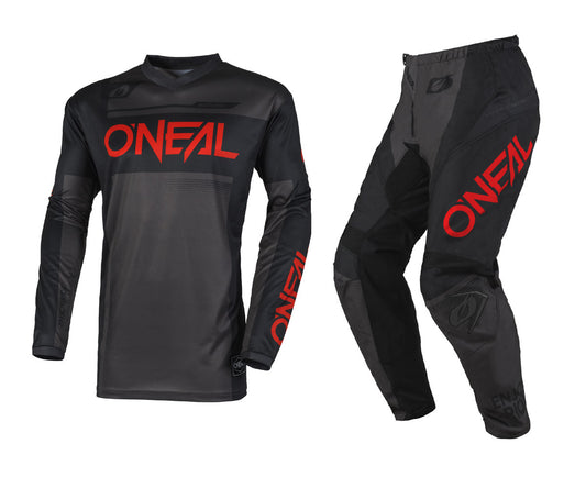 O'Neal 2025 Element Racewear Jersey Pant Combo Black/Gray/Red