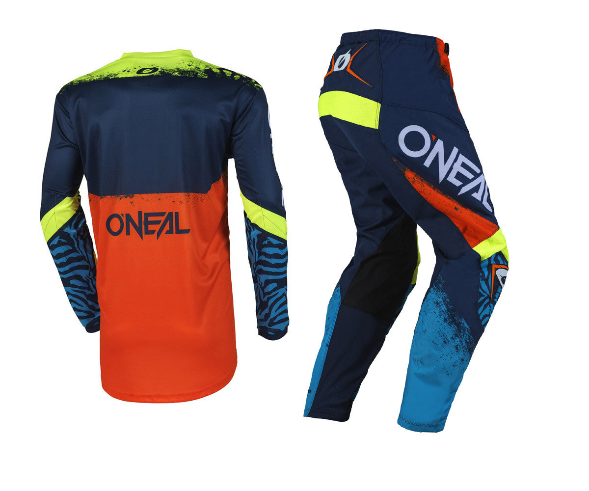 O'Neal 2025 Youth Element Shocker Jersey Pant Combo Blue/Orange