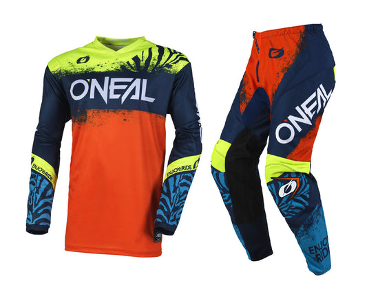 O'Neal 2025 Youth Element Shocker Jersey Pant Combo Blue/Orange