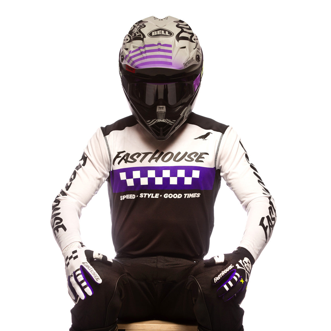 Fasthouse Elrod Jersey - White/Purple