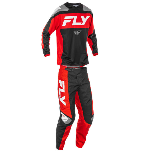 FLY Racing 2025 F-16 Jersey Pant Combo Black/Red/White