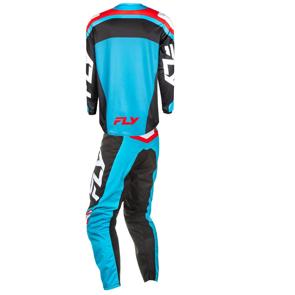 FLY Racing 2025 F-16 Jersey Pant Combo Cyan/Black/White