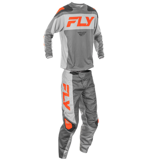 FLY Racing 2025 F-16 Jersey Pant Combo Grey/Orange