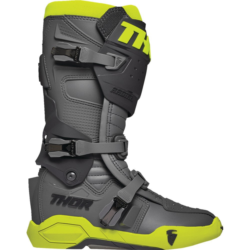 Thor Radial Boots - Gray/Flo Yellow