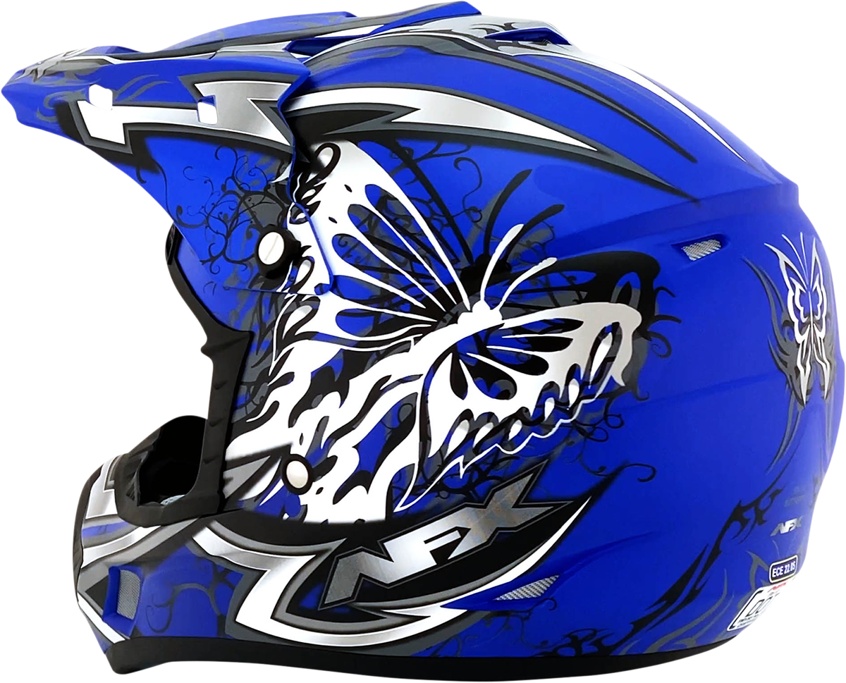 AFX FX-17 Offroad Helmet Butterfly Matte Blue