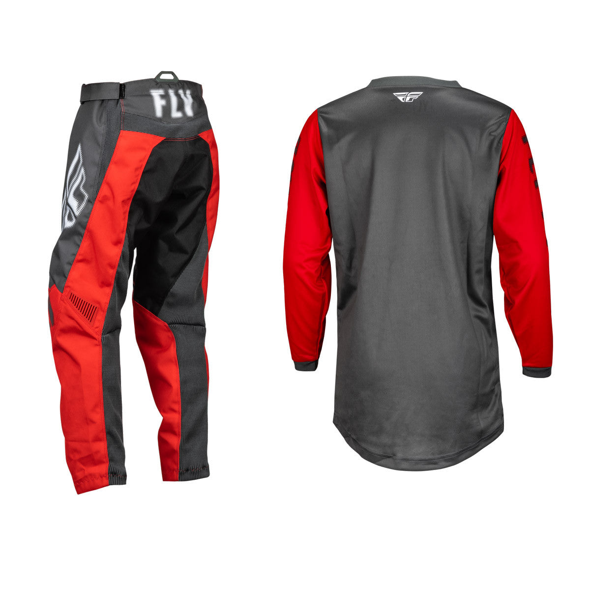 FLY Racing 2024 Youth F-16 Jersey Pant Combo Grey/Red