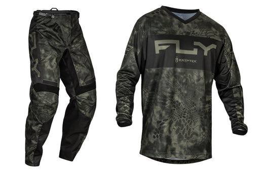 FLY Racing 2024 F-16 SE Kryptek Jersey Pant Combo Moss Grey/Black