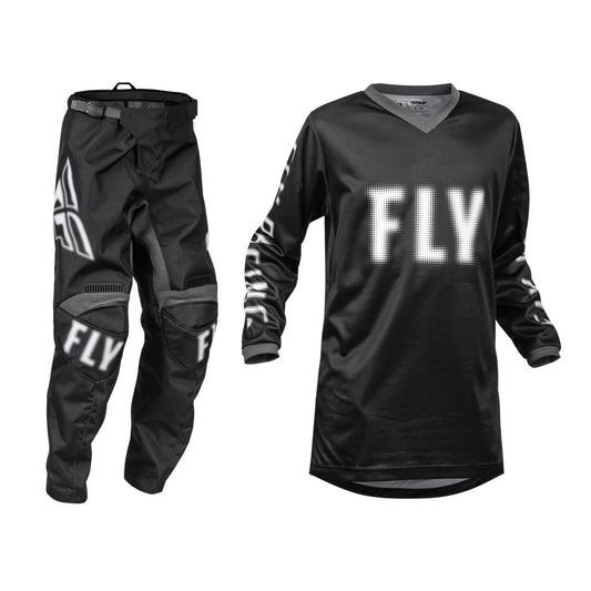 FLY Racing 2024 Youth F-16 Jersey Pant Combo Black/White