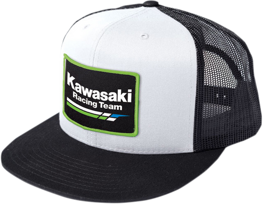 Factory Effex Kawasaki Racing Snapback Hat White-Black