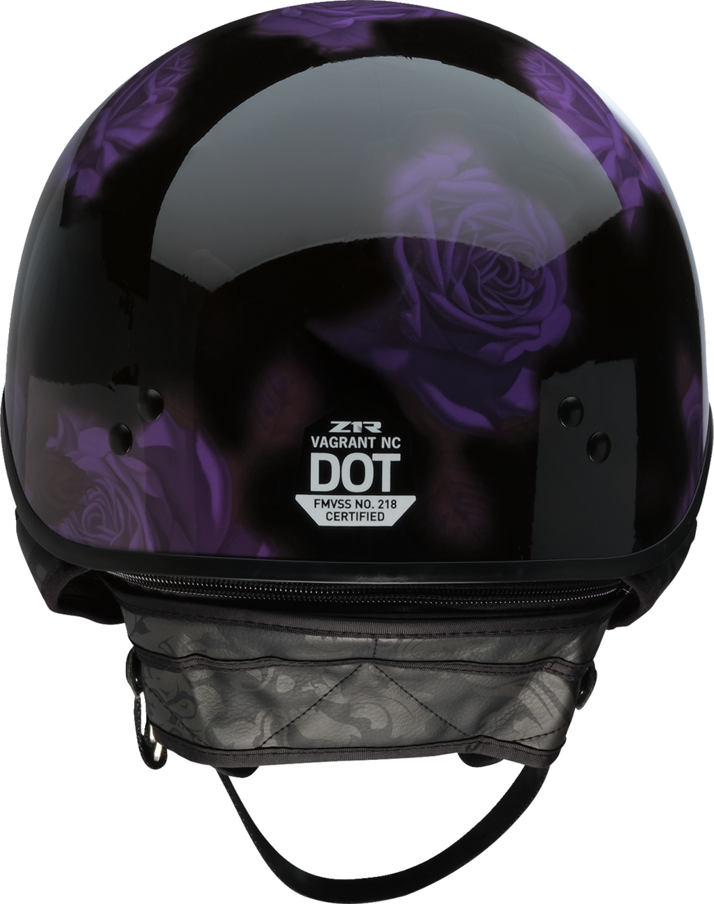 Z1R Vagrant NC Half Cruiser Helmet Rose Black/Purple