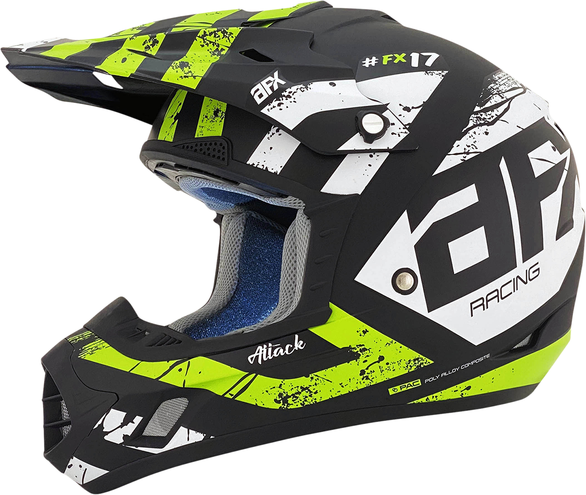 AFX Youth FX-17Y Offroad Helmet Attack Matte Black/Green