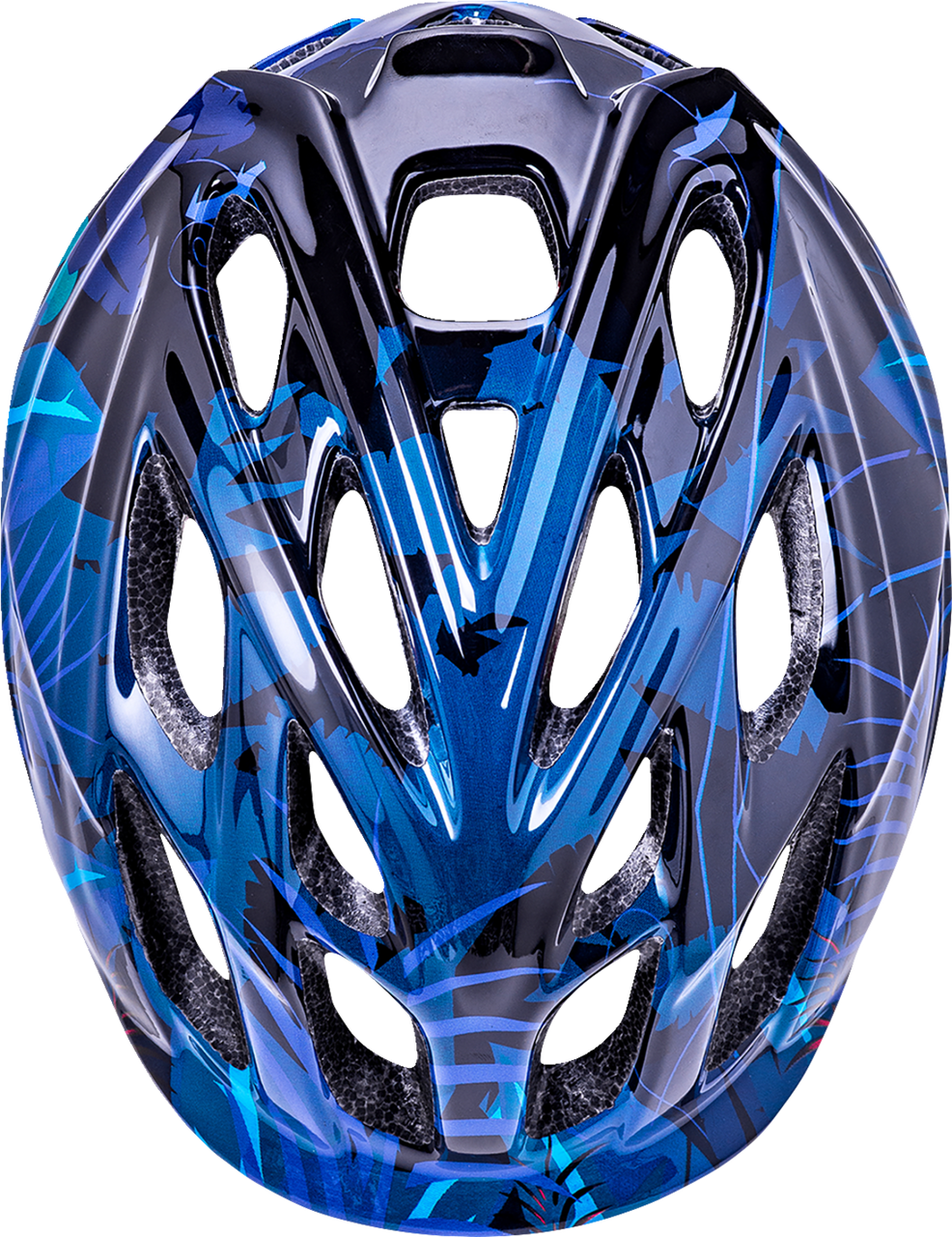 Kali Child Chakra Lighted Jungle Bicycle Helmet Jungle Gloss Blue