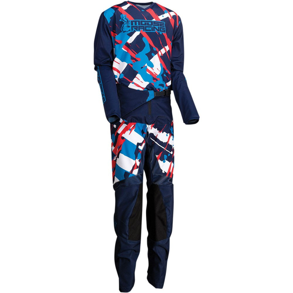 Moose Racing 2022 Youth Agroid Jersey Pant Combo Blue