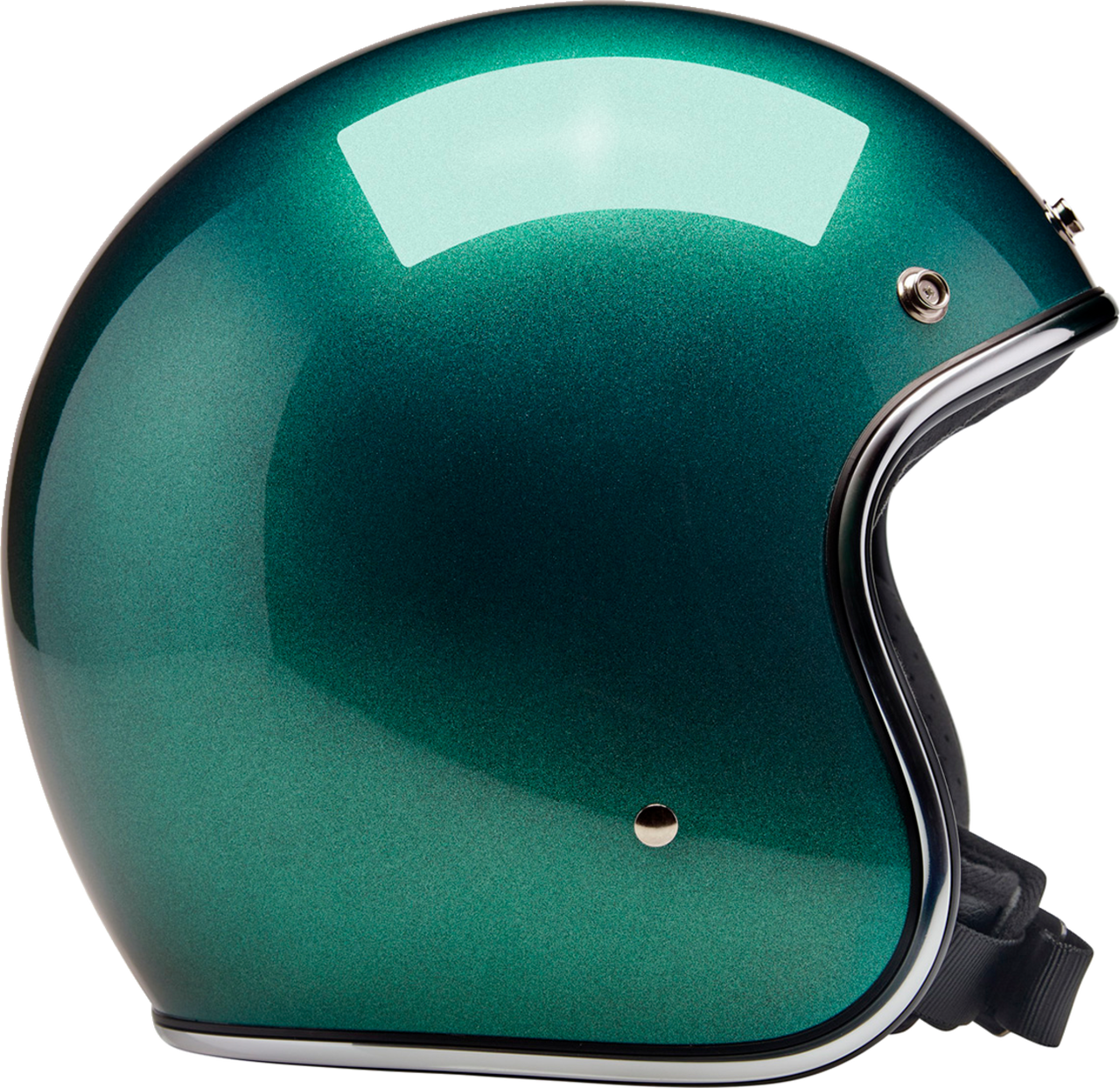 Biltwell Bonanza Open Face Helmet Metallic Catalina Green