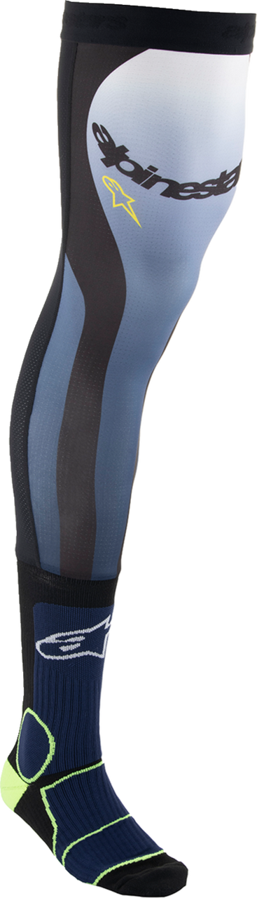 Alpinestars 2024 Knee Brace Socks - Navy/Black/Yellow