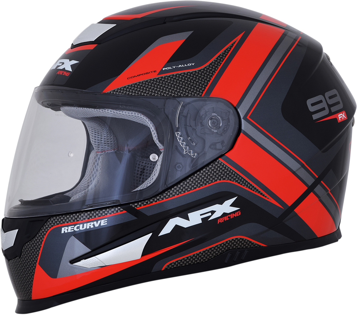 AFX FX-99 Full Face Helmet Recurve Black/Red